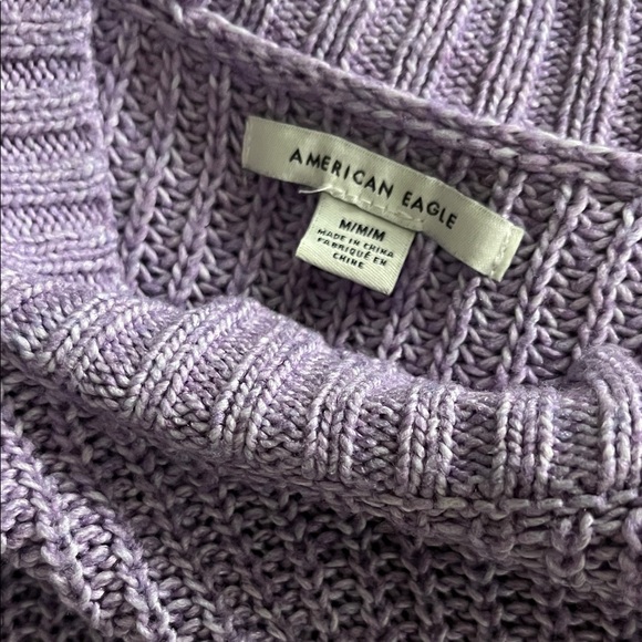 Purple and Cream Women's Sweater - Picture 3 of 3